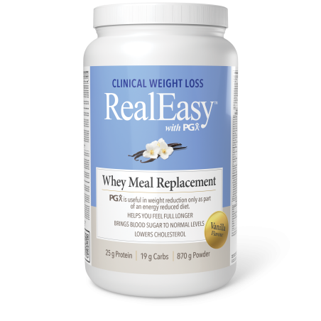 Natural Factors RealEasy with PGX Whey Meal Replacement, Vanilla 870 g | Unbeatable Prices, Daily Deals | VITASHOP