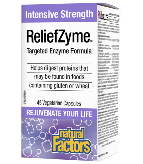 Natural Factors ReliefZyme Intensive Strength 45 Vegi Capsules | Unbeatable Prices, Daily Deals | VITASHOP