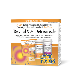 Natural Factors 내추럴 팩터스 RevitalX & Detoxitech 세븐 데이 토탈 뉴트리셔널 클렌징 프로그램 키트 | 매일 업데이트되는 특가 상품 | VITASHOP