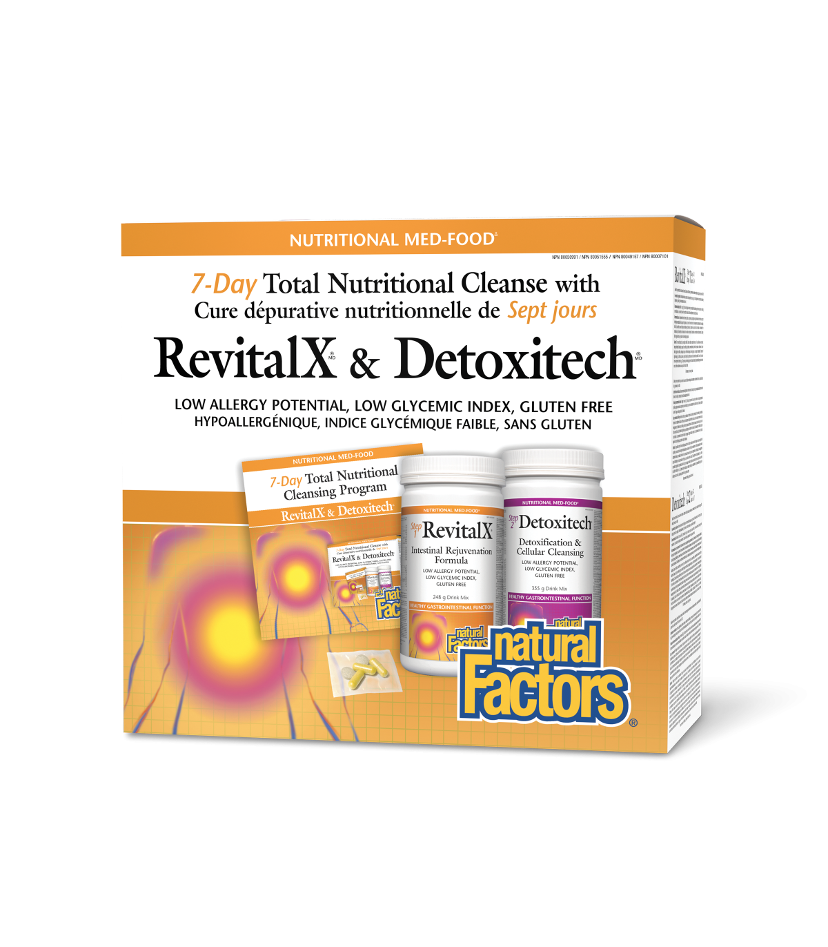 Natural Factors 내추럴 팩터스 RevitalX & Detoxitech 세븐 데이 토탈 뉴트리셔널 클렌징 프로그램 키트 | 매일 업데이트되는 특가 상품 | VITASHOP