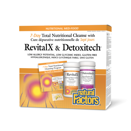 Natural Factors 내추럴 팩터스 RevitalX & Detoxitech 세븐 데이 토탈 뉴트리셔널 클렌징 프로그램 키트 | 매일 업데이트되는 특가 상품 | VITASHOP
