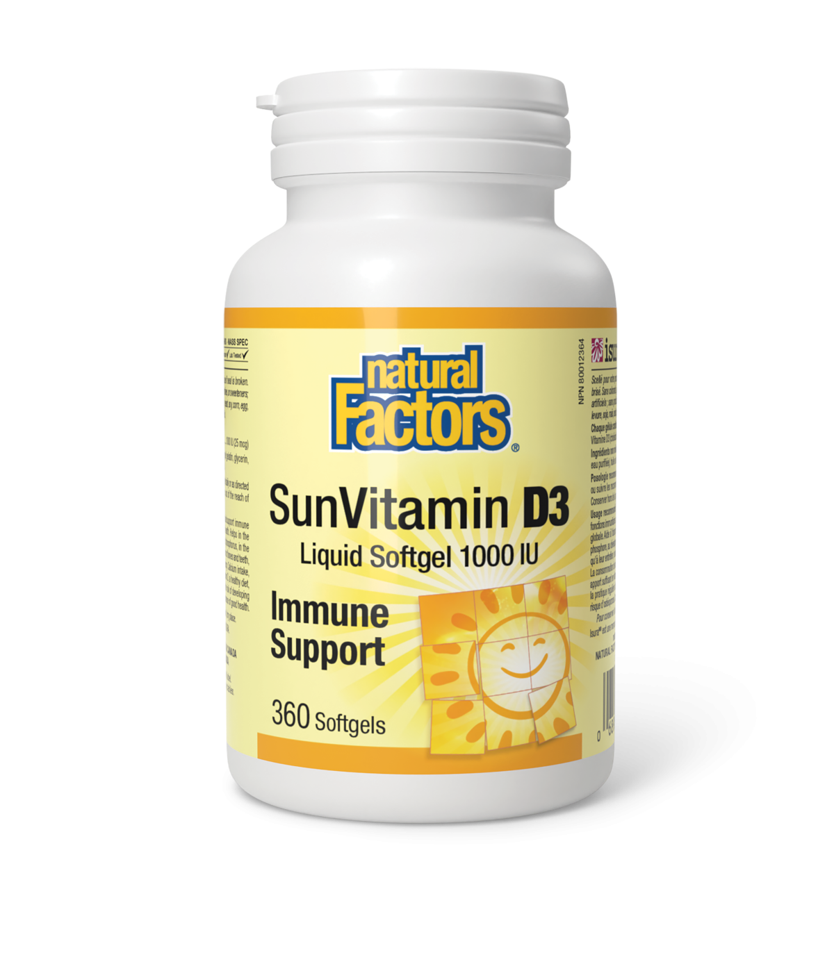 SunVitamin D3 Softgels 1000 IU 360 Softgels | Safest & Easiest Shopping Vitamins Online | VITASHOP