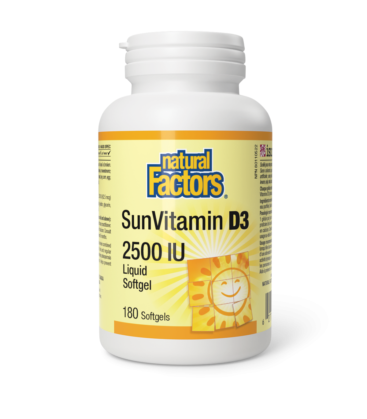 SunVitamin D3 Softgels 2500 IU 180 Softgels | Safest & Easiest Shopping Vitamins Online | VITASHOP