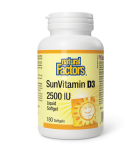 SunVitamin D3 Softgels 2500 IU 180 Softgels | Safest & Easiest Shopping Vitamins Online | VITASHOP