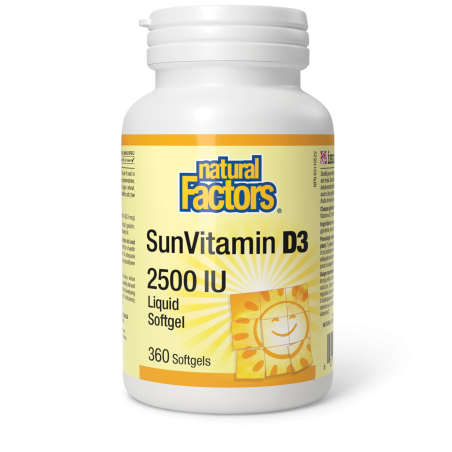 SunVitamin D3 Softgels 2500 IU 360 Softgels | Safest & Easiest Shopping Vitamins Online | VITASHOP