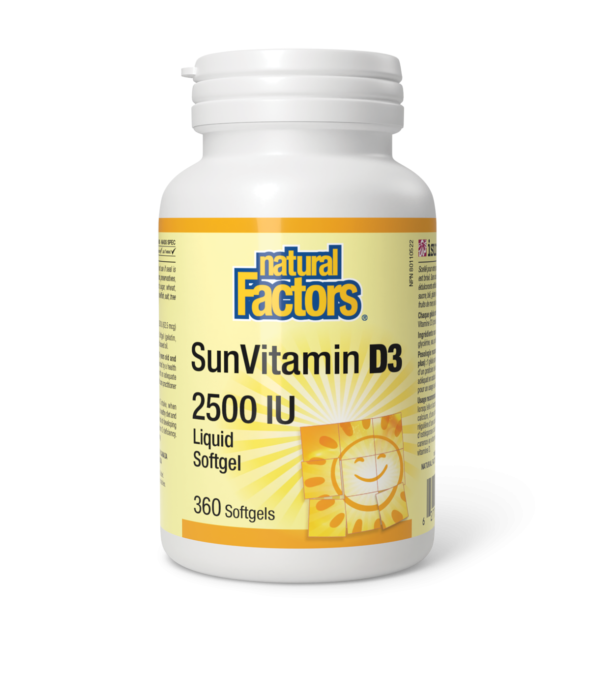 SunVitamin D3 Softgels 2500 IU 360 Softgels | Safest & Easiest Shopping Vitamins Online | VITASHOP