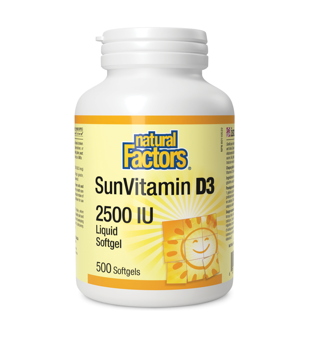 SunVitamin D3 Softgels 2500 IU 500 Softgels | Safest & Easiest Shopping Vitamins Online | VITASHOP
