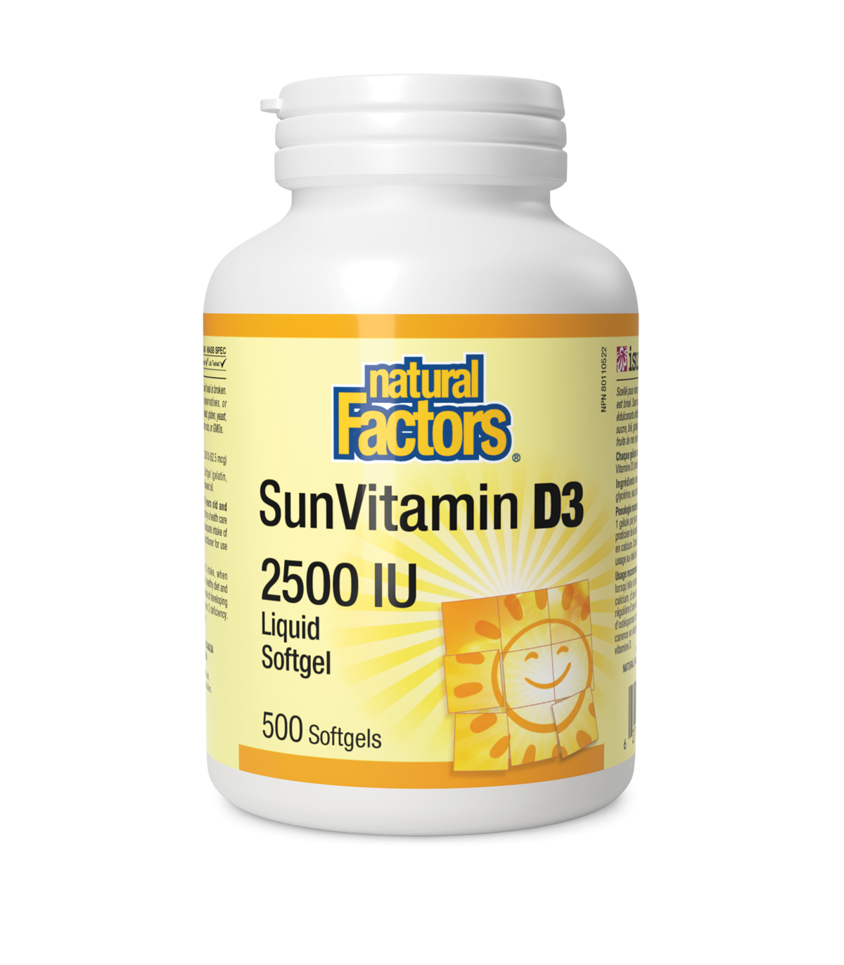 SunVitamin D3 Softgels 2500 IU 500 Softgels | Safest & Easiest Shopping Vitamins Online | VITASHOP