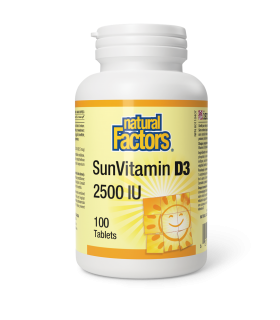 Natural Factors SunVitamin Tablets 2500 IU 100 Tablets | Unbeatable Prices, Daily Deals | VITASHOP