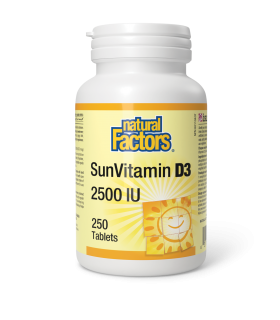 Natural Factors SunVitamin Tablets 2500 IU 250 Tablets | Unbeatable Prices, Daily Deals | VITASHOP