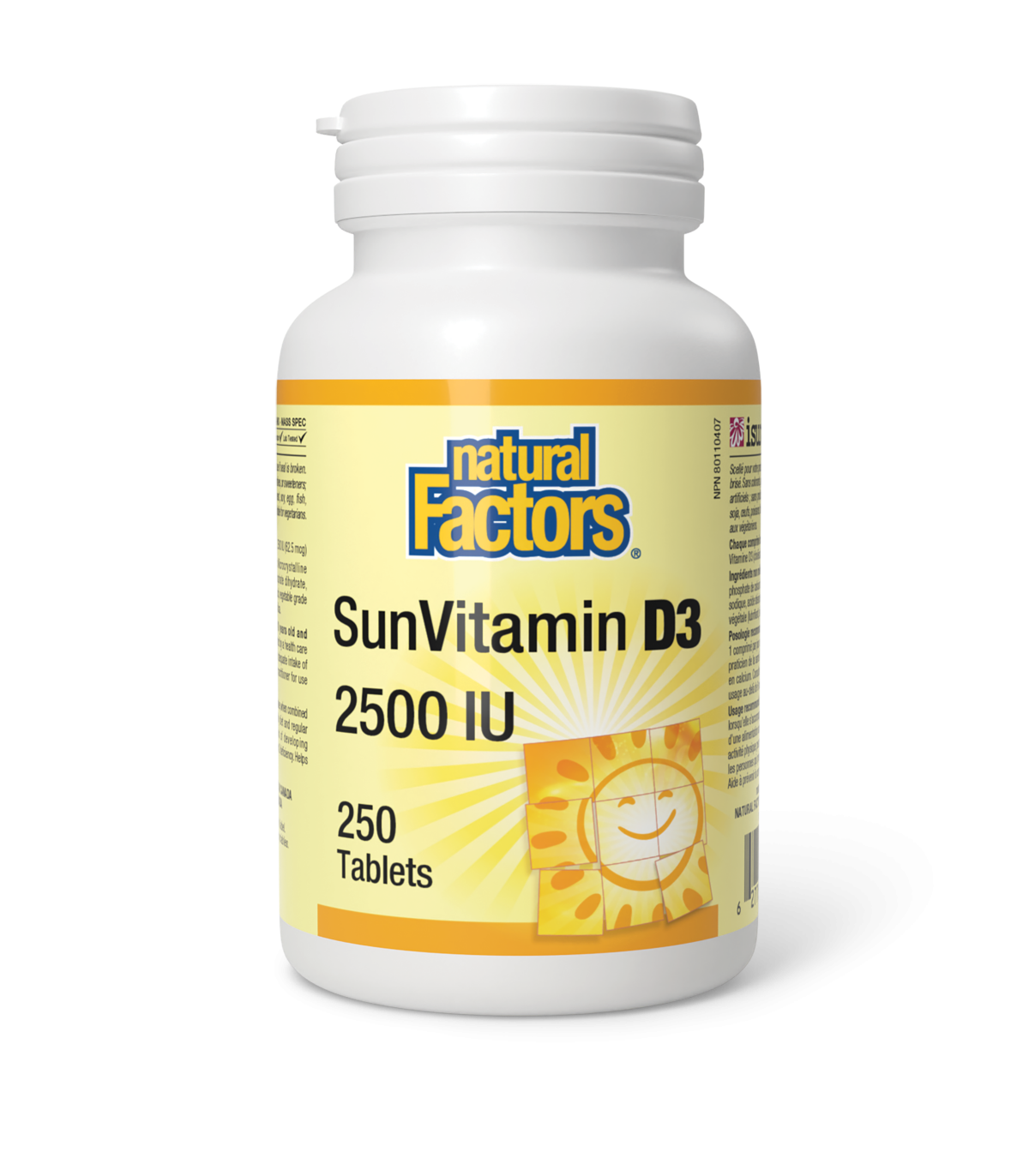 Natural Factors SunVitamin Tablets 2500 IU 250 Tablets | Unbeatable Prices, Daily Deals | VITASHOP