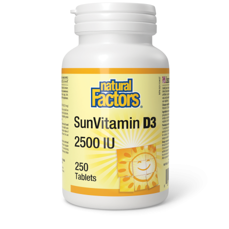 Natural Factors SunVitamin Tablets 2500 IU 250 Tablets | Unbeatable Prices, Daily Deals | VITASHOP