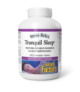 Natural Factors Tranquil Sleep, Tropical Fruit, Stress-Relax 120 Chewable Tablets | 每天不同折扣, 全网最低价格 | 种类齐全的保健品店铺 VITASHOP, 只有你想不到