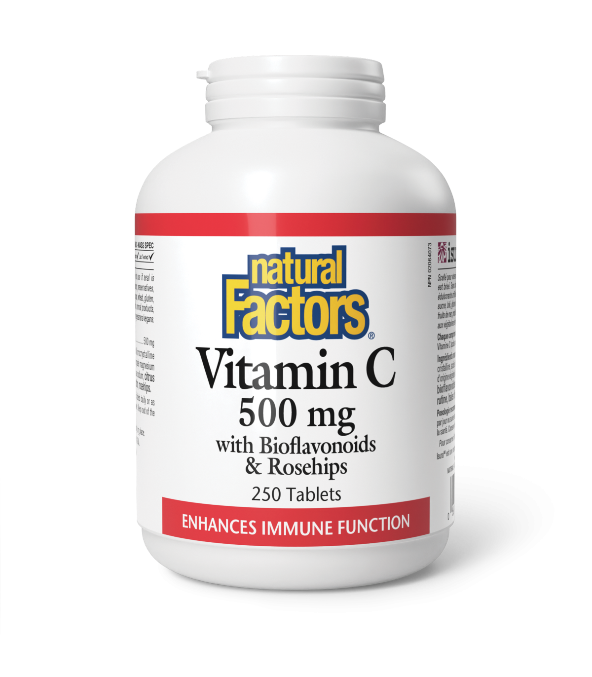 Natural Factors Vitamin C Plus Bioflavonoids & Rosehips 500 mg 250 Tablets | Unbeatable Prices, Daily Deals | VITASHOP