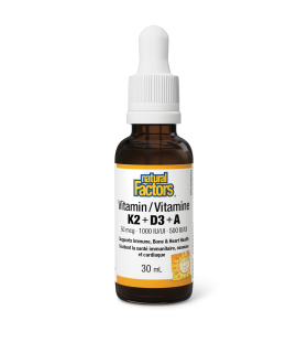 Vitamin K2+D3+A 50 mcg/1000 IU/500 IU 30 mL | Safest & Easiest Shopping Vitamins Online | VITASHOP