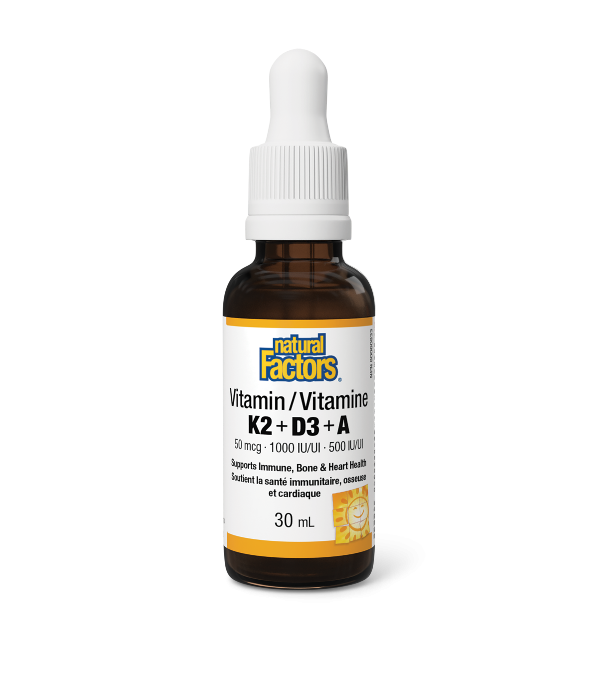 Natural Factors 내추럴 팩터스 비타민 K2+D3+A 50mcg/1000IU/500IU 30mL | 매일 업데이트되는 특가 상품 | VITASHOP