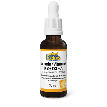 Vitamin K2+D3+A 50 mcg/1000 IU/500 IU 30 mL | Safest & Easiest Shopping Vitamins Online | VITASHOP
