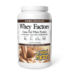 Natural Factors Whey Factors Grass Fed Whey Protein, Double Chocolate 1 kg | Unbeatable Prices, Daily Deals | VITASHOP