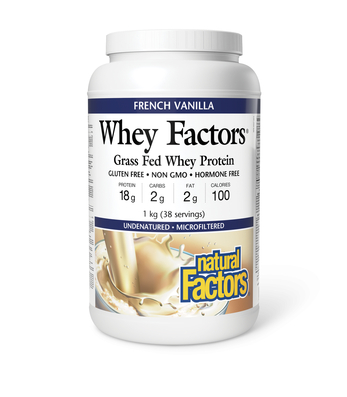 Natural Factors Whey Factors Grass Fed Whey Protein, French Vanilla 1 kg | Unbeatable Prices, Daily Deals | VITASHOP
