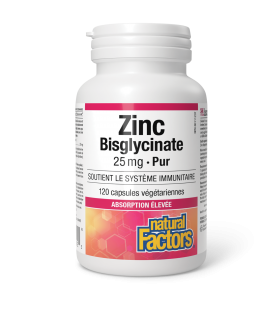 Natural Factors Zinc Bisglycinate 25 mg 120 Vegi Capsules | Unbeatable Prices, Daily Deals | VITASHOP