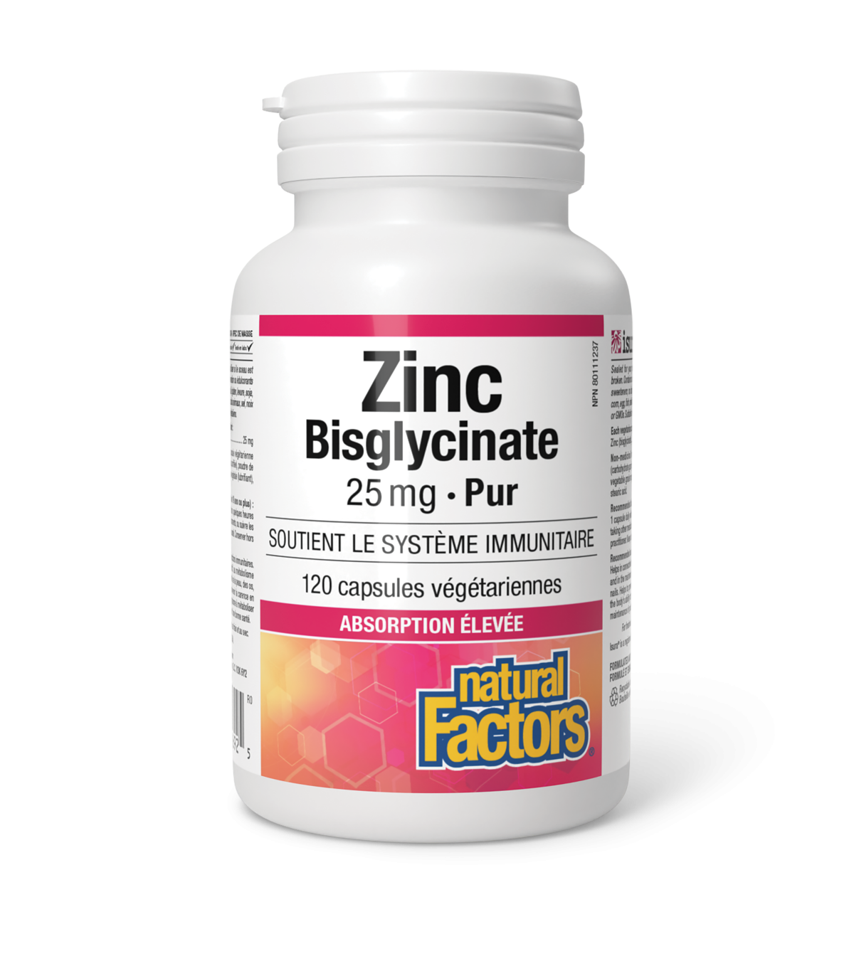 Natural Factors 내추럴 팩터스 아연 비스글리시네이트 25 mg 120 식물성 캡슐 | 매일 업데이트되는 특가 상품 | VITASHOP