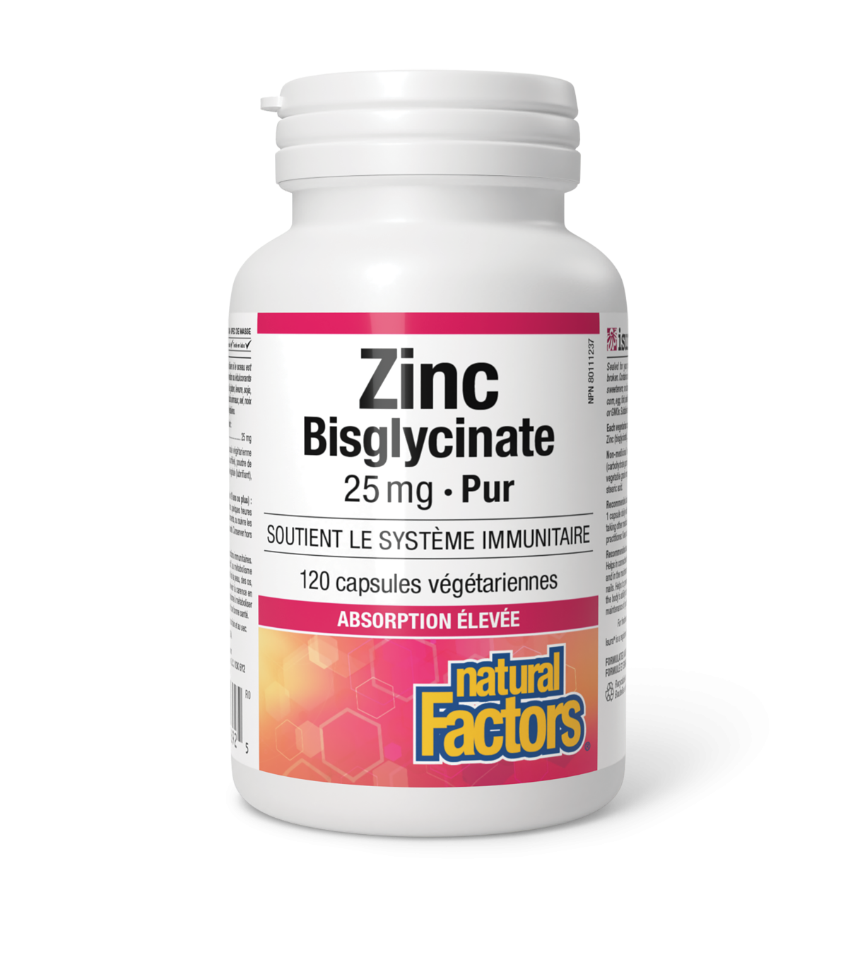 Natural Factors 내추럴 팩터스 아연 비스글리시네이트 25 mg 120 식물성 캡슐 | 매일 업데이트되는 특가 상품 | VITASHOP