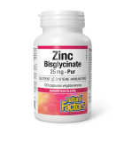 Natural Factors 내추럴 팩터스 아연 비스글리시네이트 25 mg 120 식물성 캡슐 | 매일 업데이트되는 특가 상품 | VITASHOP