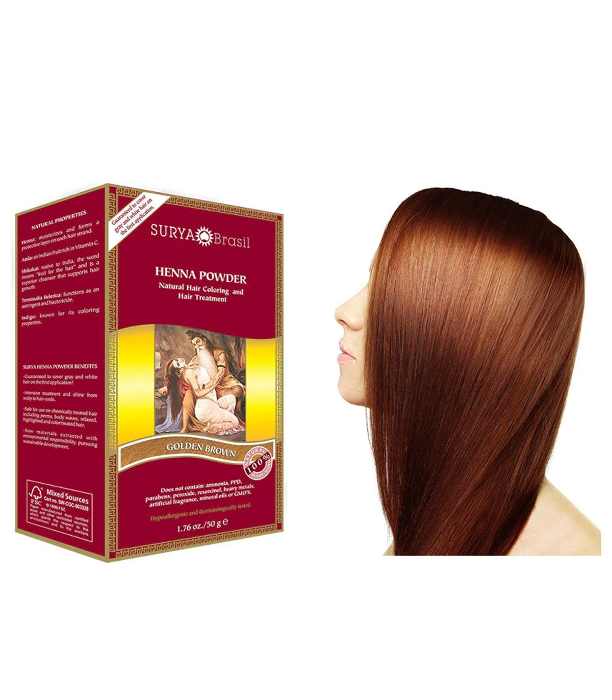 SURYA Henna Powder Golden Brown 50 g | 每天不同折扣, 全网最低价格 | 种类齐全的保健品店铺 VITASHOP, 只有你想不到, 没有你买不到 !