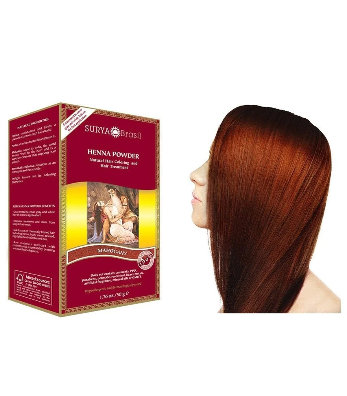SURYA Henna Powder Mahogany 50 g | 每天不同折扣, 全网最低价格 | 种类齐全的保健品店铺 VITASHOP, 只有你想不到, 没有你买不到 !
