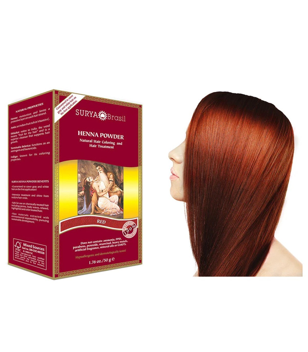SURYA Henna Powder Red 50 g | 每天不同折扣, 全网最低价格 | 种类齐全的保健品店铺 VITASHOP, 只有你想不到, 没有你买不到 !