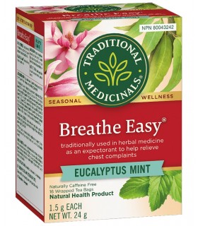 Traditional Medicinals 스래디셔널 메디시날스 Breathe Easy 16 티백 | 매일 업데이트되는 특가 상품 | VITASHOP
