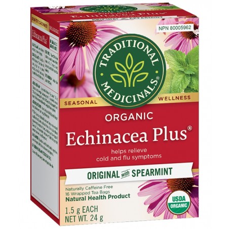 Traditional Medicinals Organic Echinacea Plus 16 Tea Bags | 每天不同折扣, 全网最低价格 | 种类齐全的保健品店铺 VITASHOP, 只有你想不到, 没有你买不到 !