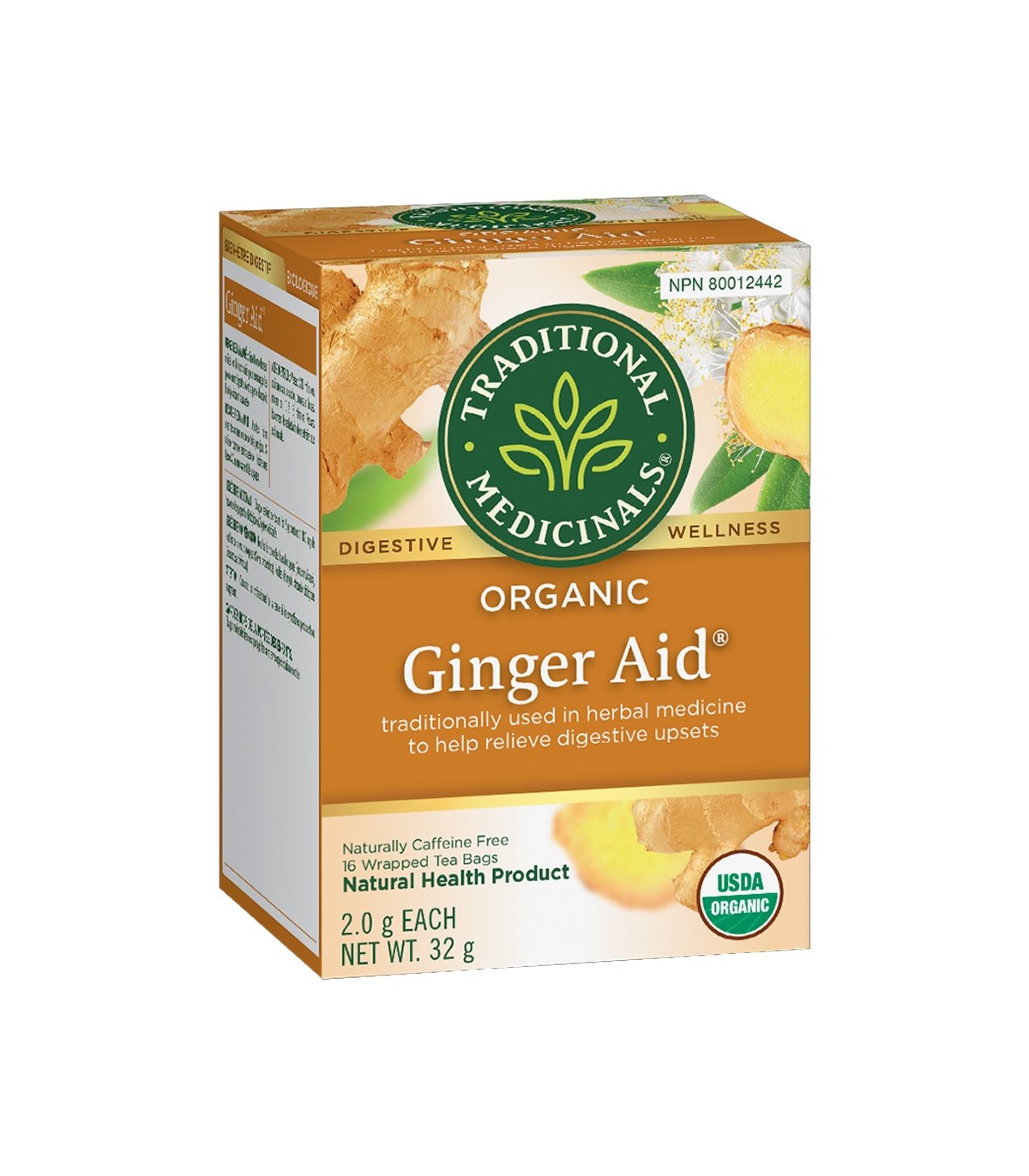Organic Ginger Aid 16 Tea Bags | Safest & Easiest Shopping Vitamins Online | VITASHOP