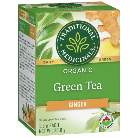 Traditional Medicinals 스래디셔널 메디시날스 유기농 녹차 생강 16티백 | 매일 업데이트되는 특가 상품 | VITASHOP