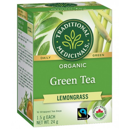 Traditional Medicinals Organic Green Tea With Lemongrass 16 Tea Bags | Unbeatable Prices, Daily Deals | VITASHOP