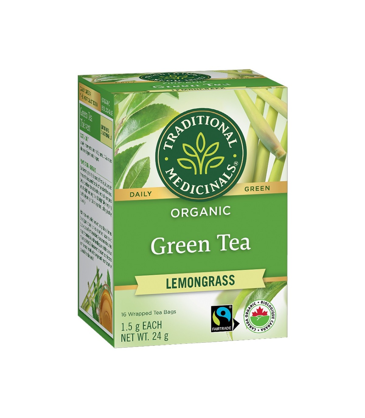 Traditional Medicinals Organic Green Tea With Lemongrass 16 Tea Bags | Unbeatable Prices, Daily Deals | VITASHOP