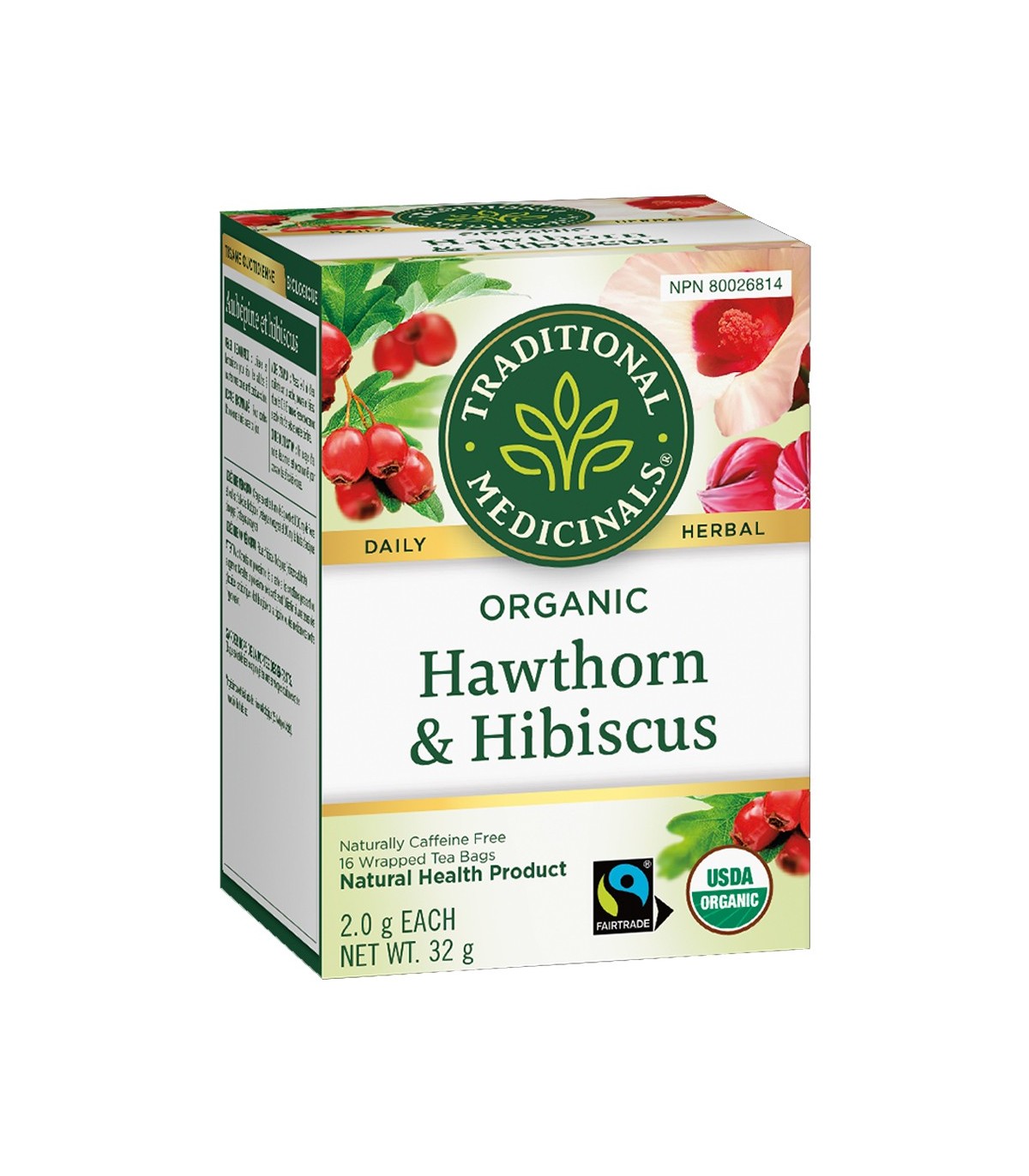 Traditional Medicinals 스래디셔널 메디시날스 유기농 산사나무속 히비스커스 16 티백 | 매일 업데이트되는 특가 상품 | VITASHOP