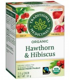 Traditional Medicinals 스래디셔널 메디시날스 유기농 산사나무속 히비스커스 16 티백 | 매일 업데이트되는 특가 상품 | VITASHOP