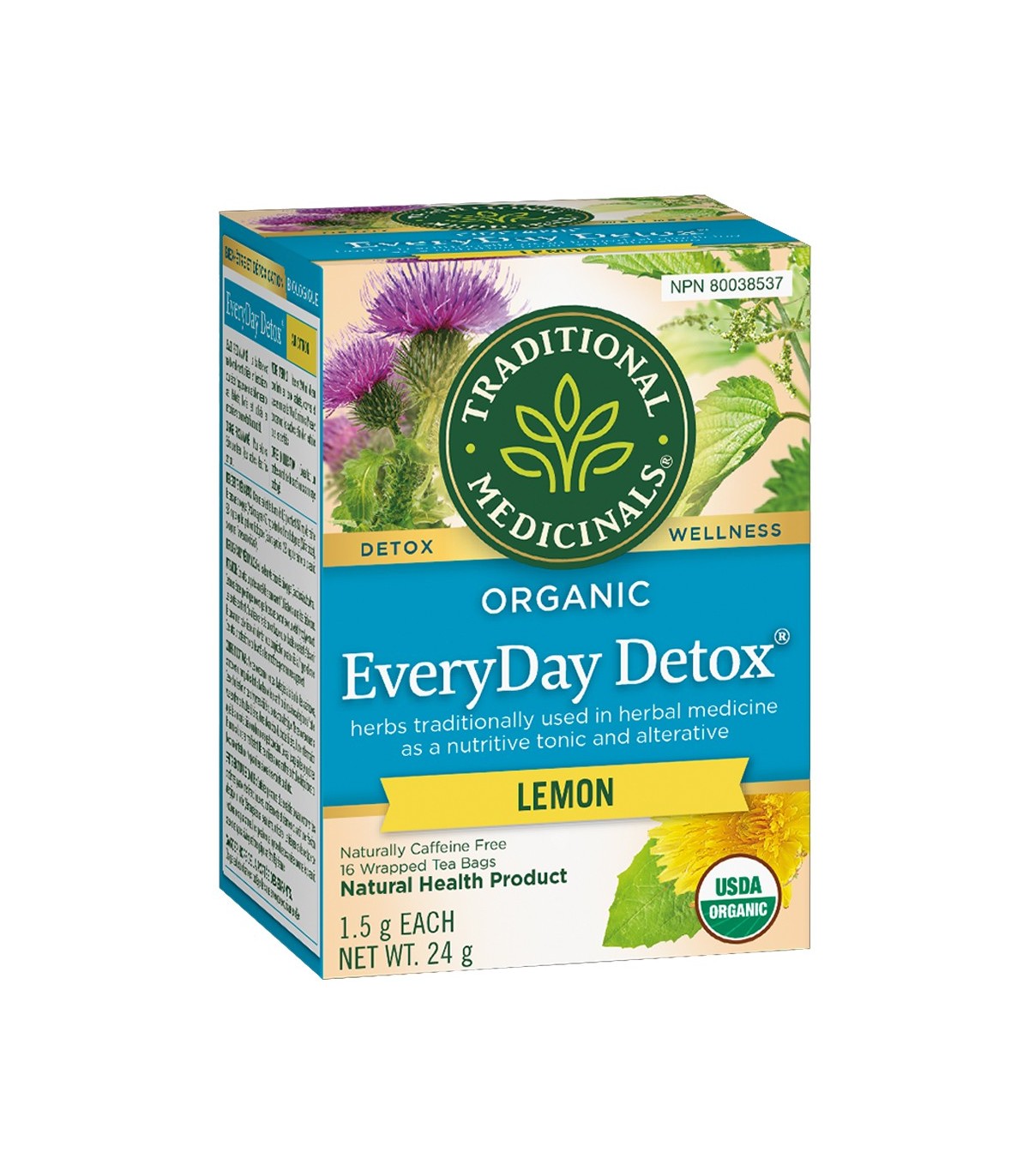 Organic Lemon Everyday Detox Lemon 16 Tea Bags | Safest & Easiest Shopping Vitamins Online | VITASHOP