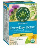 Traditional Medicinals 스래디셔널 메디시날스 유기농 레몬 에브리데이 디톡스 레몬 16티백 | 매일 업데이트되는 특가 상품 | VITASHOP