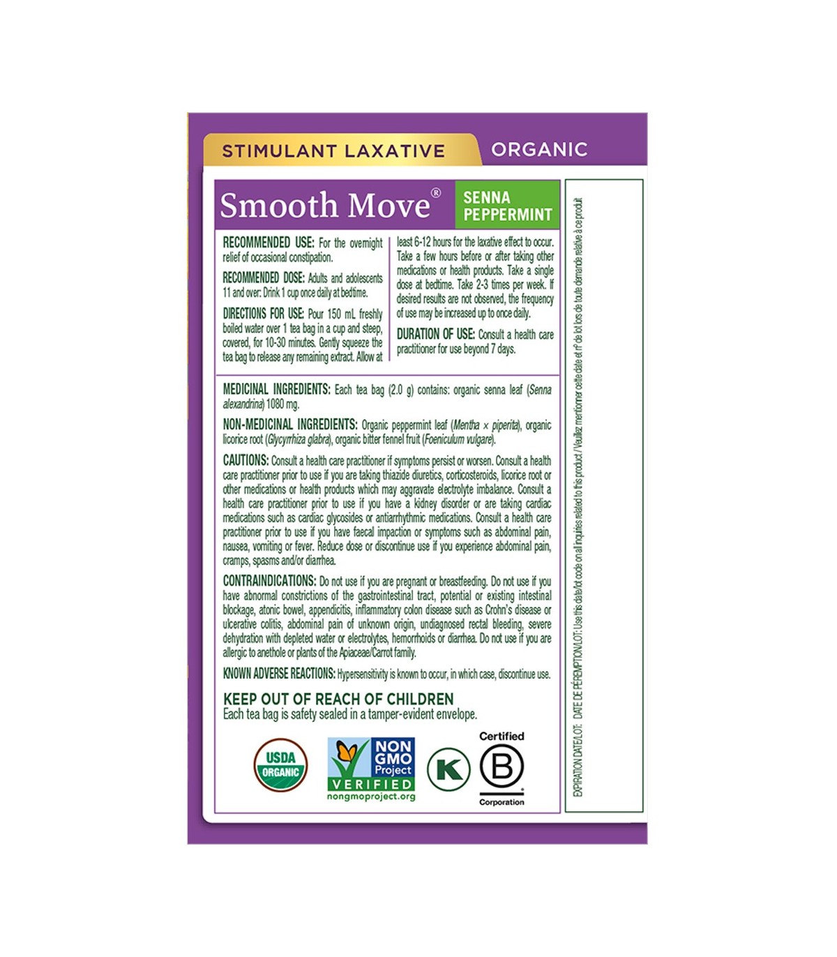 Traditional Medicinals Organic Smooth Move Peppermint 16 Tea Bags | Unbeatable Prices, Daily Deals | VITASHOP