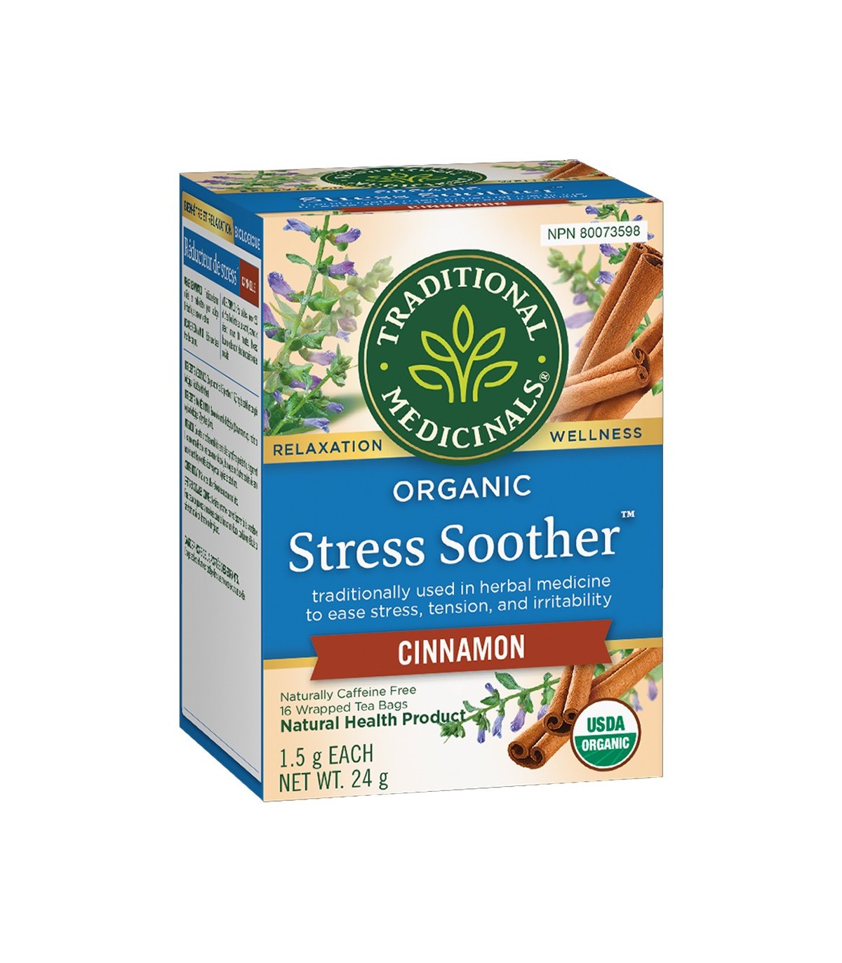 Organic Stress Soother Cinnamon 16 Tea Bags | Safest & Easiest Shopping Vitamins Online | VITASHOP