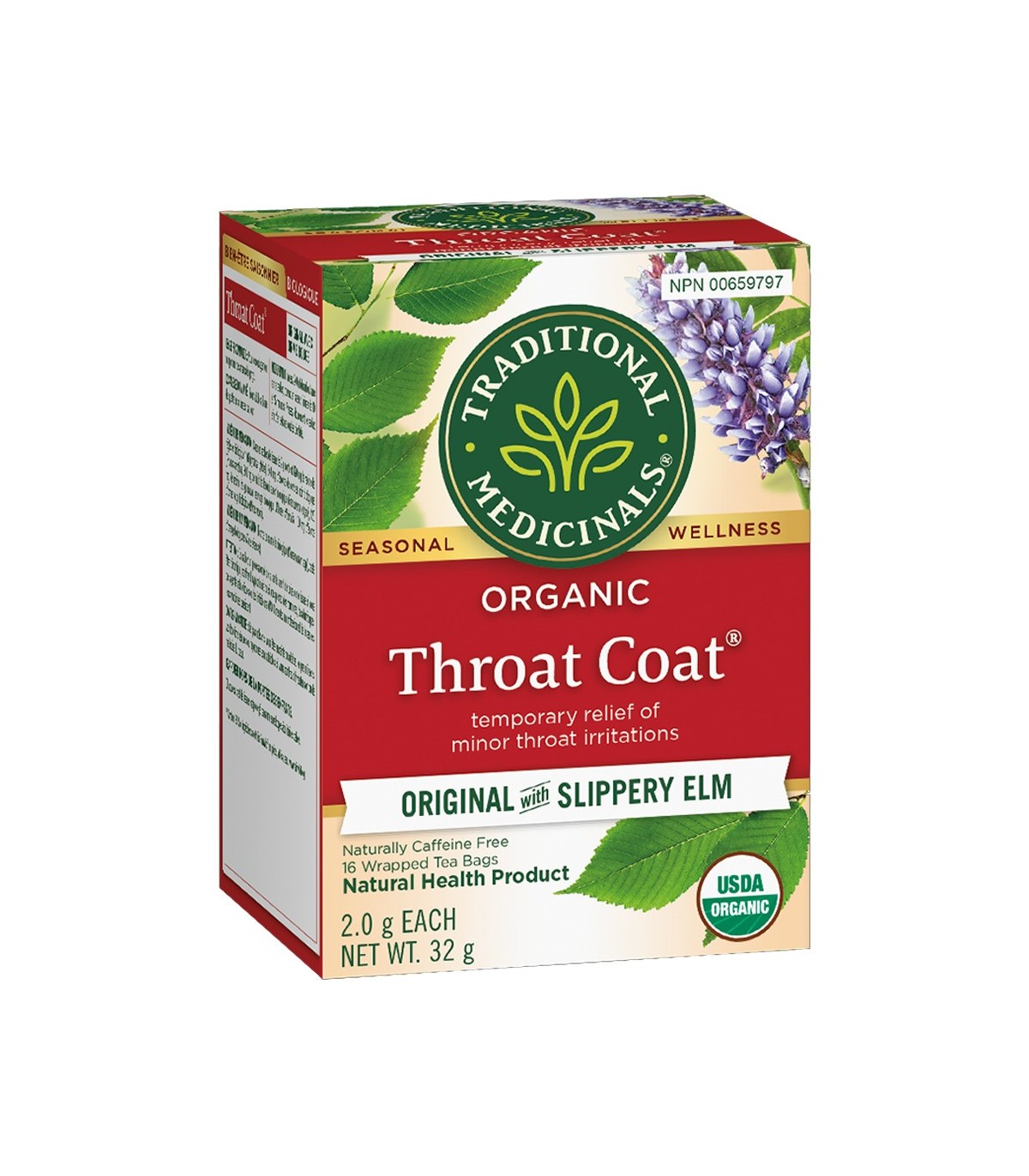 Traditional Medicinals 스래디셔널 메디시날스 오가닉 스로트 코트 16티백 | 매일 업데이트되는 특가 상품 | VITASHOP