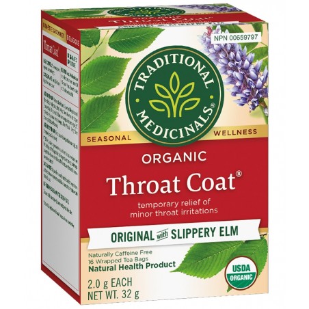 Traditional Medicinals 스래디셔널 메디시날스 오가닉 스로트 코트 16티백 | 매일 업데이트되는 특가 상품 | VITASHOP
