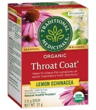Traditional Medicinals Throat Coat Lemon Echinacea 16 Tea Bags | 每天不同折扣, 全网最低价格 | 种类齐全的保健品店铺 VITASHOP, 只有你想不到, 没有你买不到 !
