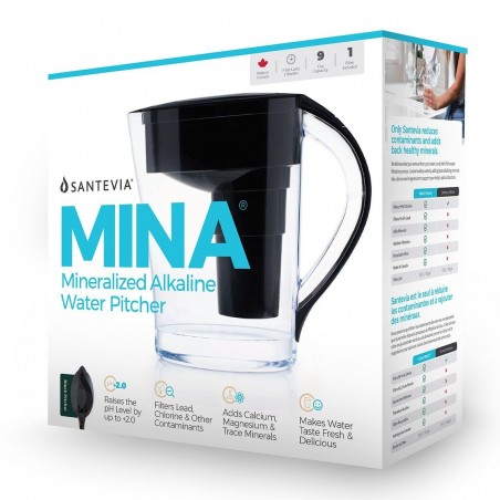 MINA Pitcher Black | Safest & Easiest Shopping Vitamins Online | VITASHOP