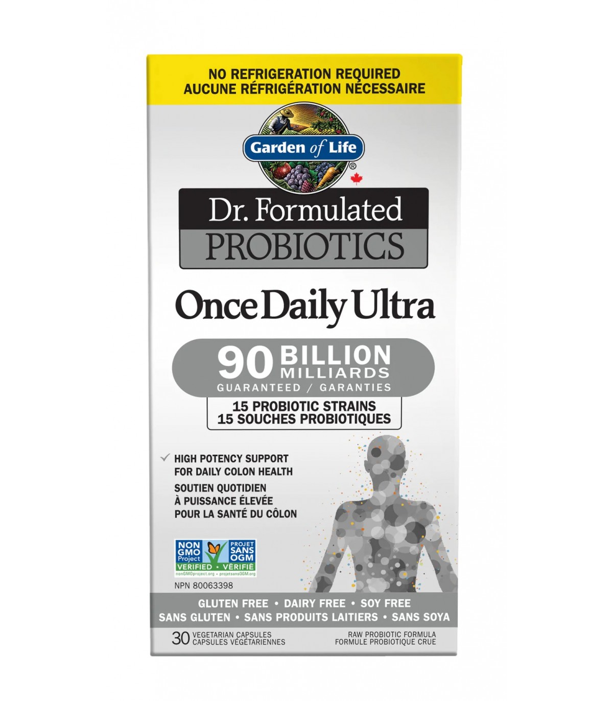 Garden of Life 가든 오브 라이프 Dr. Formulated Probiotics Once Daily Ultra 90B Shelf Stable 베지 캡슐 30개 | 매일 업데이트되는 특가 상품 | VITASHOP