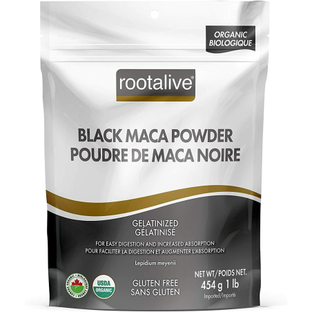 Organic Gelatinized Black Maca Powder 454 g | Safest & Easiest Shopping Vitamins Online | VITASHOP