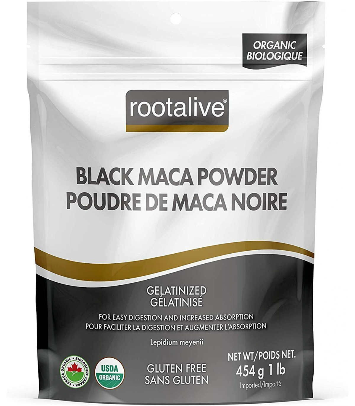 Organic Gelatinized Black Maca Powder 454 g | Safest & Easiest Shopping Vitamins Online | VITASHOP