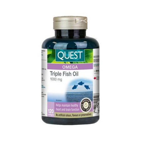 QUEST 퀘스트 트리플 피쉬 오일 1000 mg 120 소프트젤 | 매일 업데이트되는 특가 상품 | VITASHOP